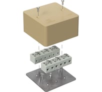 Коробка огнестойкая Промрукав для кабель-канала 40-0460-FR6.0-12 Е15-Е120 RAL1001 85х85х45 40-0460-1001-FR6.0-12