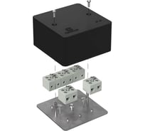 Коробка огнестойкая Промрукав для кабель-канала 40-0460-FR6.0-10 Е15-Е120 RAL9005 85х85х45 40-0460-9005-FR6.0-10