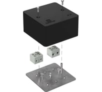 Коробка огнестойкая Промрукав для кабель-канала 40-0460-FR6.0-4 Е15-Е120 RAL9005 85х85х45 40-0460-9005-FR6.0-4