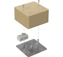 Коробка огнестойкая разветвительная Промрукав для кабель-канала 40-0460-FR6.0-4-2-Р Е15-Е60 RAL1001 85х85х45 40-0460-1001-FR6.0-4-2-Р