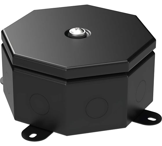 Коробка металлическая Промрукав Октагон черная 130x130x63 70-0100-9005 1