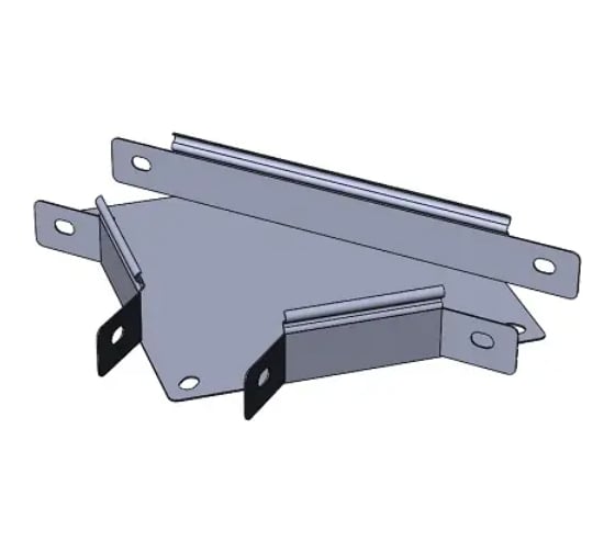 Т-секция CABLIDERTRAYS замковая оцинкованная ЛМЗТ-100х50-1,0 1
