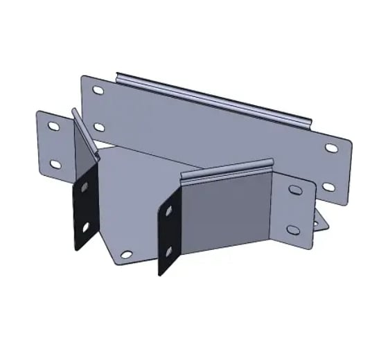 Т-секция CABLIDERTRAYS замковая оцинкованная ЛМЗТ-100х100-1,5