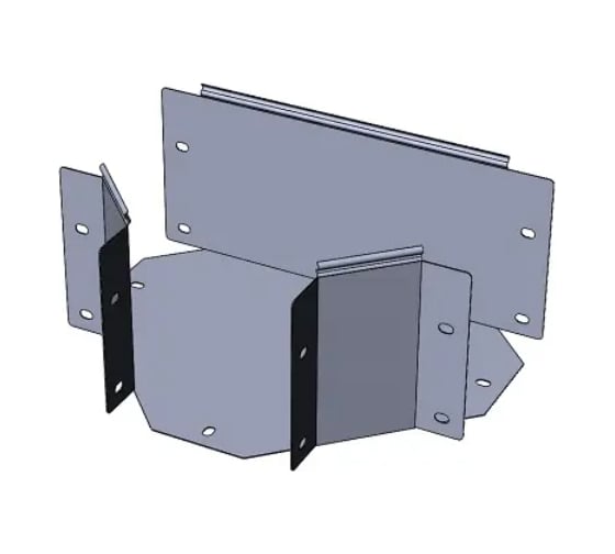 Т-секция CABLIDERTRAYS замковая оцинкованная ЛМЗТ-200х200-1,2