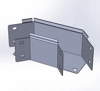 Угол горизонтальный замковый CABLIDERTRAYS 90 град, оцинкованный ЛМЗУ-100х100-0,8-90