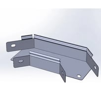 Угол горизонтальный замковый CABLIDERTRAYS 90 град, оцинкованный ЛМЗУ-100х60-0,8-90