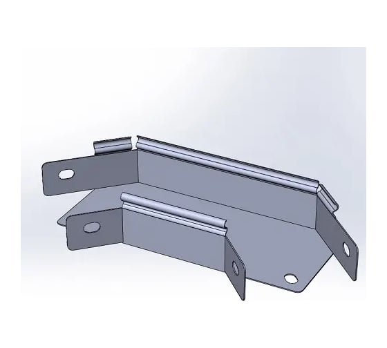 Угол горизонтальный замковый CABLIDERTRAYS 90 град, оцинкованный ЛМЗУ-100х60-1,0-90 1