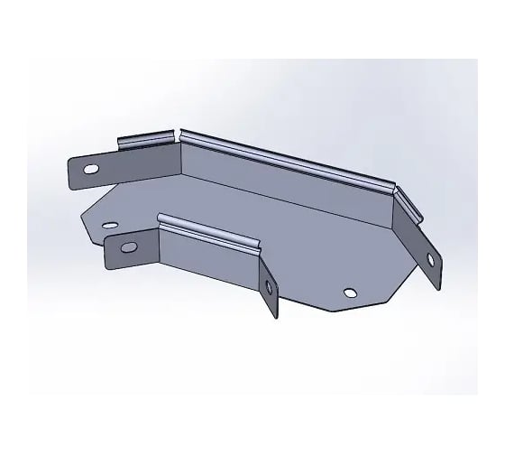 Угол горизонтальный замковый CABLIDERTRAYS 90 град, оцинкованный ЛМЗУ-150х50-1,0-90