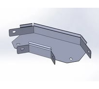 Угол горизонтальный замковый CABLIDERTRAYS 90 град, оцинкованный ЛМЗУ-150х50-1,2-90