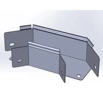 Угол горизонтальный замковый CABLIDERTRAYS 90 град, оцинкованный ЛМЗУ-100х80-1,2-90