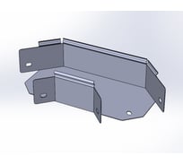 Угол горизонтальный замковый CABLIDERTRAYS 90 град, оцинкованный ЛМЗУ-150х80-0,8-90