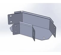 Угол горизонтальный замковый CABLIDERTRAYS 90 град, оцинкованный ЛМЗУ-150х150-1,5-90