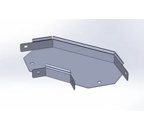 Угол горизонтальный замковый CABLIDERTRAYS 90 град, оцинкованный ЛМЗУ-300х50-1,2-90