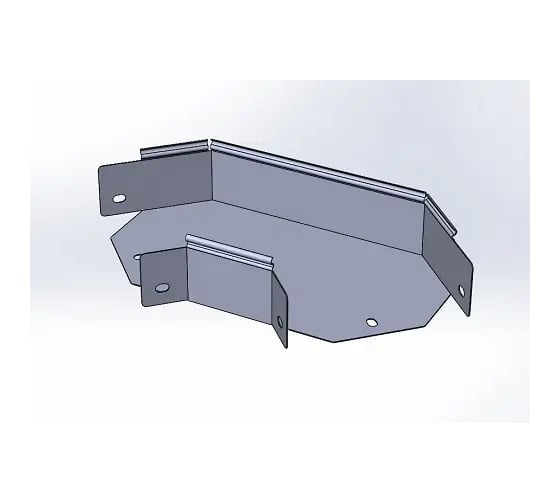 Угол горизонтальный замковый CABLIDERTRAYS 90 град, оцинкованный ЛМЗУ-300х80-1,0-90 1