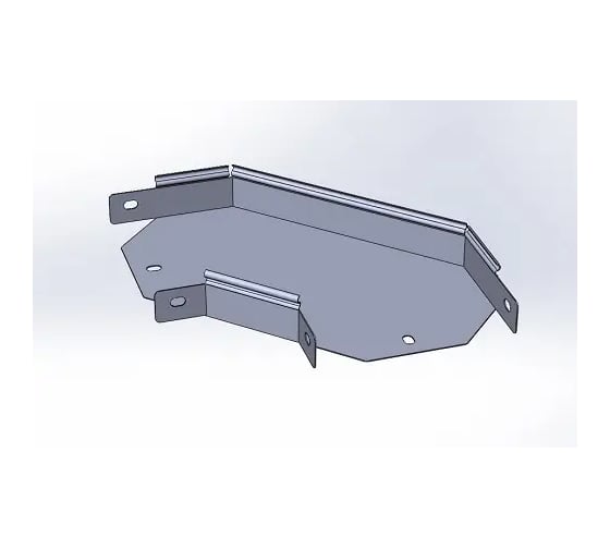 Угол горизонтальный замковый CABLIDERTRAYS 90 град, оцинкованный ЛМЗУ-500х60-1,5-90 1