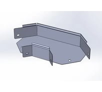 Угол горизонтальный замковый CABLIDERTRAYS 90 град, оцинкованный ЛМЗУ-500х80-1,2-90