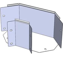 Угол горизонтальный замковый CABLIDERTRAYS 90 град, оцинкованный ЛМЗУ-400х200-1,5-90
