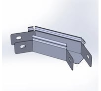 Угол горизонтальный замковый CABLIDERTRAYS 90 град, оцинкованный ЛМЗУ-50х50-1,0-90