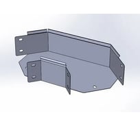 Угол горизонтальный замковый CABLIDERTRAYS 90 град, оцинкованный ЛМЗУ-600х100-1,5-90