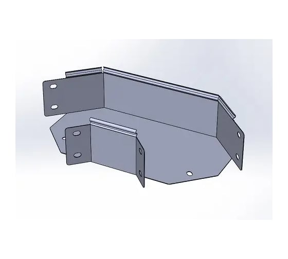 Угол горизонтальный замковый CABLIDERTRAYS 90 град, оцинкованный ЛМЗУ-600х100-1,2-90 1