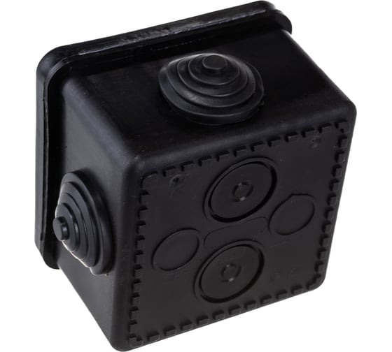 Распаечная коробка УРАЛ ПАК открытой проводки 65х65х50мм черная IP54 КО-51010065-045