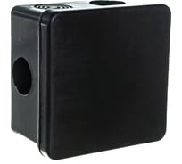Распаечная коробка УРАЛ ПАК открытой проводки 80х80х50мм черная IP54 КО-52010080-032