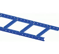 Лестничный лоток LANMASTER прямая секция, шириной 400 мм, сталь, 2.5 метра, серый LAN-LTS400-GY