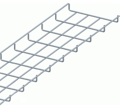 Проволочный лоток LANMASTER 25х100 мм, Ф3.8 мм, оцинкованный, 3 метра LAN-MT25x100-3.8EZ