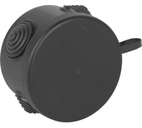 Коробка распаячная Рувинил для открытой проводки Тусо D 70мм H 50мм черная УХЛ1 67020МЧ