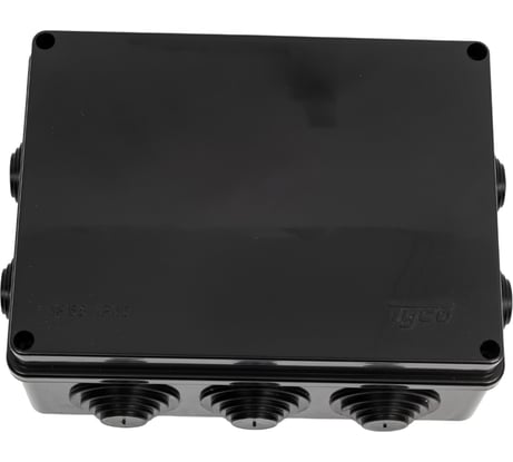 Коробка распаячная для открытой проводки Рувинил Тусо 200x140x75мм черная УХЛ1 67055Ч