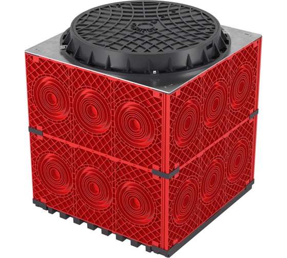 Пластиковый колодец для кабельной канализации DKC с пластиковым люком, 750x750x750 1 шт 270750 1