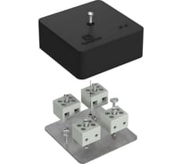 Коробка огнестойкая для кабель-канала Промрукав 40-0450-FR6.0-8 Е15-Е120 RAL9005 75х75х30 40-0450-9005-FR6.0-8