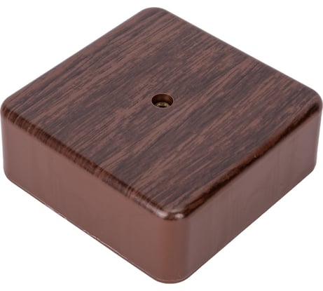 Распаечная коробка УРАЛ ПАК открытой проводки 75х75х28мм, темное дерево, без клеммы IP40 КР-513140075-056