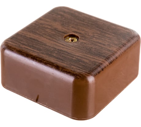 Распаечная коробка УРАЛ ПАК открытой проводки 50х50х20мм, темное дерево, без клеммы IP40 КР-513180050-100