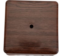 Распаечная коробка УРАЛ ПАК открытой проводки 100х100х50мм, темное дерево, без клеммы IP40 КР-513180100-024