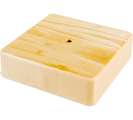 Распаечная коробка УРАЛ ПАК открытой проводки 100х100х29мм, светлое дерево, без клеммы IP40 КР-513110100-060