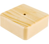 Распаечная коробка УРАЛ ПАК открытой проводки 75х75х28мм, светлое дерево, без клеммы IP40 КР-513130075-056