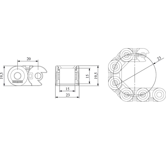 Кабельный канал Emas открытого типа 15/15 R=25 HKP015015R1A