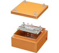 Коробка стальная DKC FS с гладкими стенками и клеммниками, IP66, 150x150x80 мм, 4р, 450V, 6A, 4 мм2 1 ШТ FSB30404