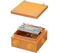 Коробка стальная DKC FS с кабельными вводами и клеммниками, IP55, 150x150x80 мм, 4р, 450V, 6A, 4 мм2 1 ШТ FSB31404