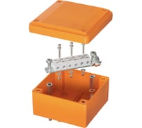 Коробка пластиковая DKC FS с гладкими стенками и клеммниками, IP56, 100x100x50 мм, 6р, 450V, 6A, 4 мм2 1 ШТ FSB10604
