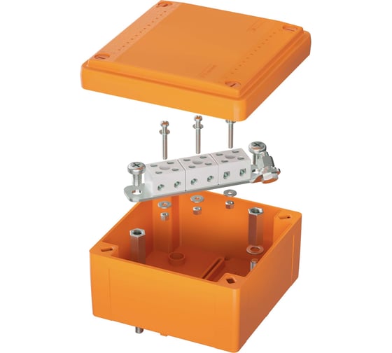 Коробка пластиковая DKC FS с гладкими стенками и клеммниками, IP56, 100x100x50 мм, 6р, 450V, 6A, 4 мм2 1 ШТ FSB10604 1