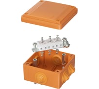 Коробка пластиковая DKC FS с кабельными вводами и клеммниками, IP55, 100x100x50 мм, 5р, 450V, 10A, 6 мм2 1 ШТ FSB11506
