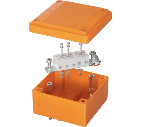 Коробка пластиковая DKC FS с гладкими стенками и клеммниками, IP56, 100x100x50 мм, 5р, 450V, 20A, 10 мм2 1 ШТ FSB10510 1