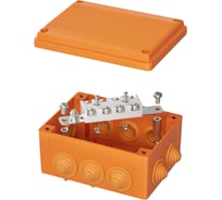 Коробка пластиковая DKC FS с кабельными вводами и клеммниками, IP55, 150x110x70 мм, 4р, 450V, 32A, 10 мм2, нерж.контакт 1 ШТ FSK21410