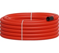 Двустенная труба Экопласт NR110 ПНД гибкая, тип 450, SN12, с протяжкой, цвет красный D110мм (20м) 801110-20