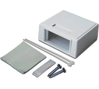 Настенная коробка LANMASTER на 1 модульную вставку, белая LAN-MB-M2-WH
