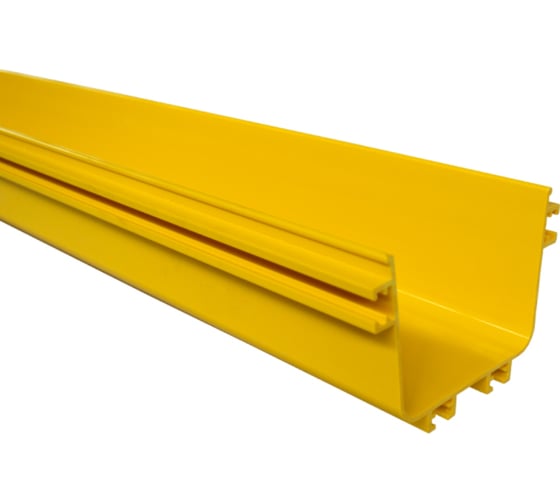 Прямая секция оптического лотка LANMASTER 100x120 мм, 2 метра, желтая LAN-OT100x120
