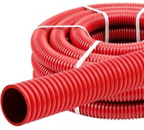 Гофра для кабеля TDM ELECTRIC двустенная 40мм ПНД с зондом 20 метров красная SQ0413-2040