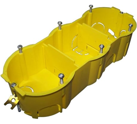 Подрозеточная коробка TWT в стену для суппорта 45x135, желтая BX45x135-YL